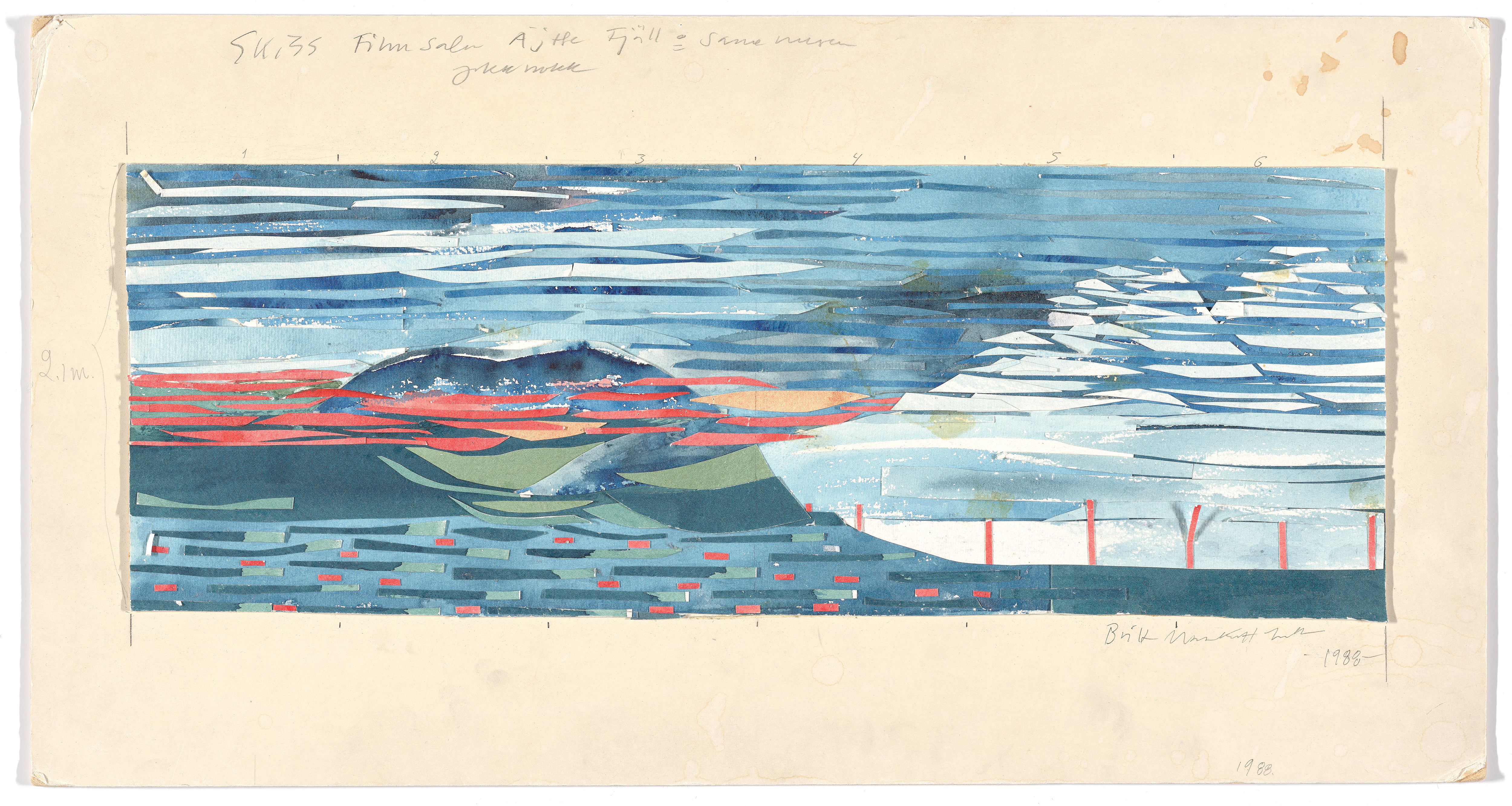 Britta Marakatt-Labba, Sketch for Ájtte Sámi Museum, Jokkmokk, 1988