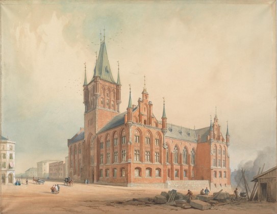 Wilhelm von Hanno: Stortingsbygning, antagelig 1857.