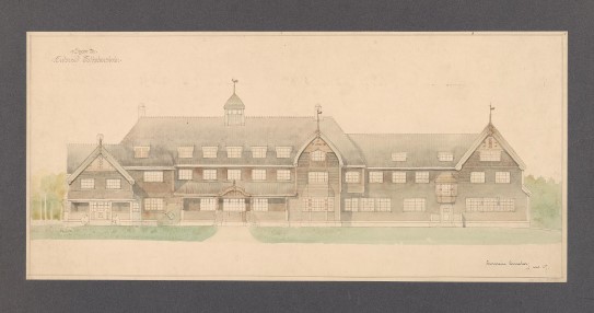 Arnstein Rynning Arneberg, «Eidsvold Folkehøgskole», 1907.