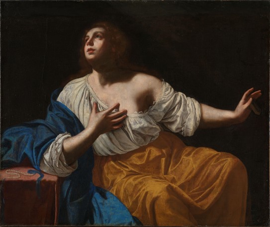 Artemisia Gentileschi, «Den angrende Maria Magdalena», ca. 1640.