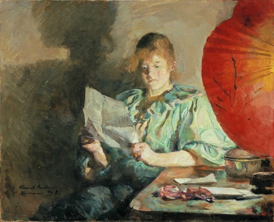Harriet Backer, «Kveld, interiør», 1890.