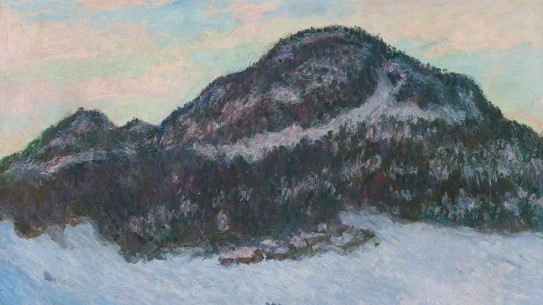 Claude Monet, «Kolsåstoppen», 1895. Fjelltopp om vinteren