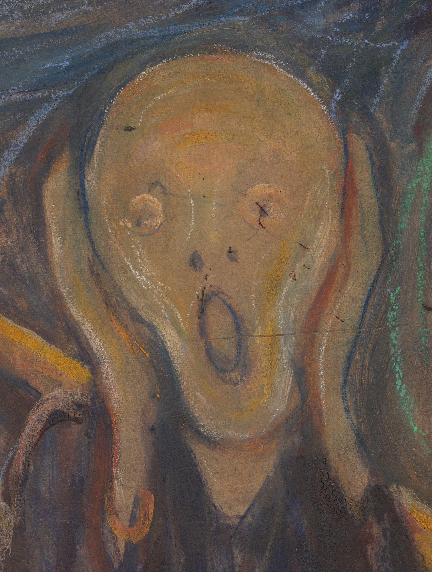 Edvard Munch, «Skrik» (utsnitt), 1893.