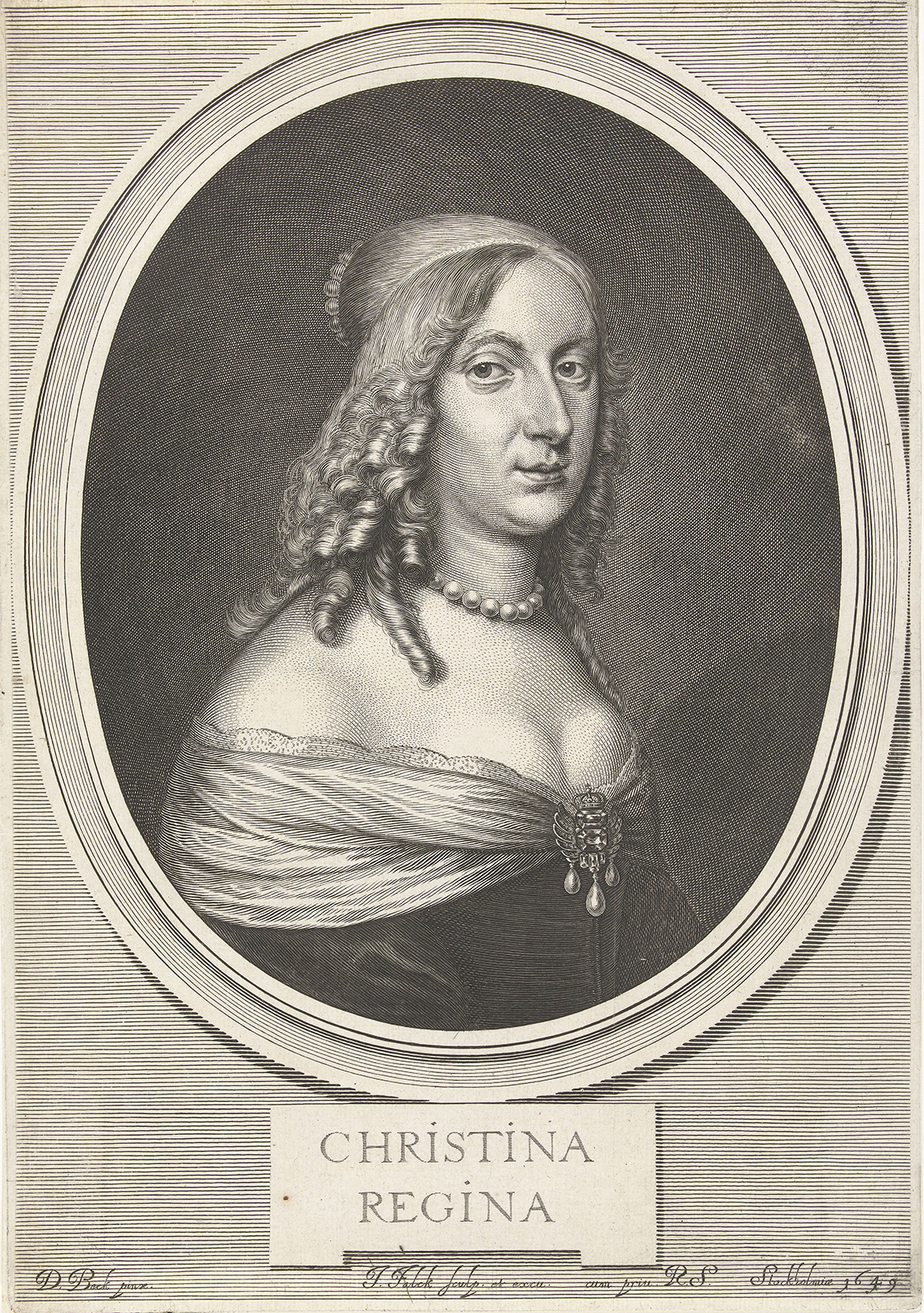 Portrait of Kristina of Sweden.