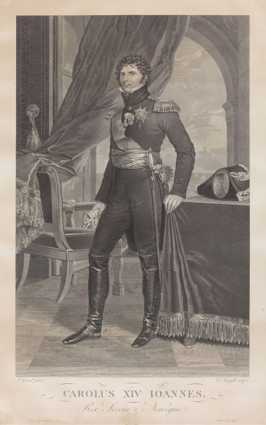Christian Forssell, François Gérard (mønster), A. Fredrik Spong (utgjevar), «Karl XIV Johan», 1822. Portrett av Karl Johan