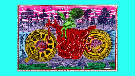 "Selfie with Political Causes" © Grayson Perry. Courtesy the artist, Paragon | Contemporary Editions Ltd and Victoria Miro
