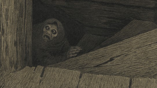 Theodor Kittelsen, «Pesta i trappen», mellom 1894 og 1896