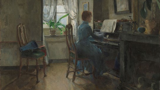 Harriet Backer, «Chez moi» (utsnitt), 1887.