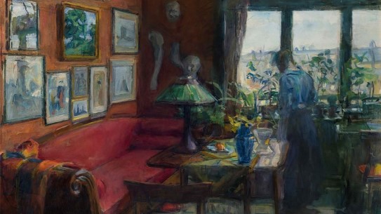 Harriet Backer, Skisse til «Fra mitt atelier», 1918, detalj. Harriet Backer, Skisse til «Fra mitt atelier»