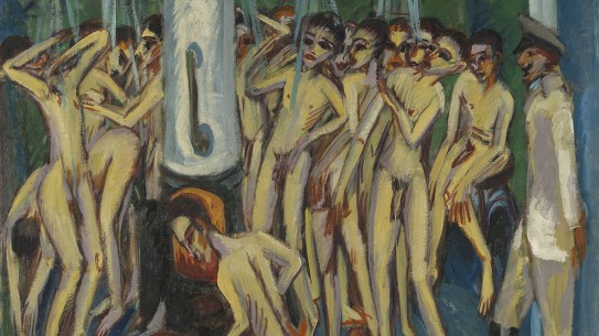 Ludwig Kirchner, «Soldatbadet», detalj, 1915
