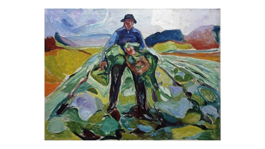 Edvard Munch, "Man in the Cabbage Field", 1916