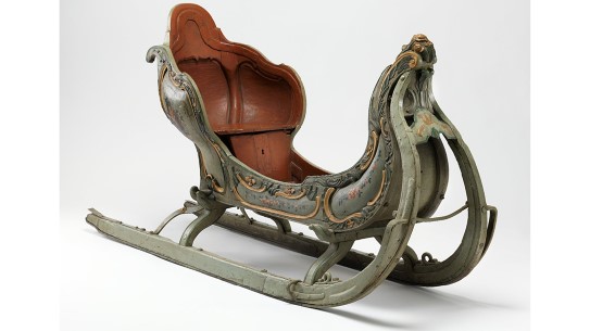 Peder Pedersen Aadnes, dekor på spiss-slede, 1770-80