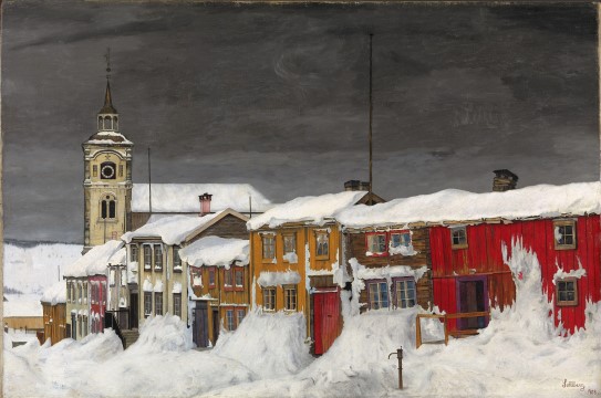 Harald Sohlberg, «Gate i Røros», 1903.