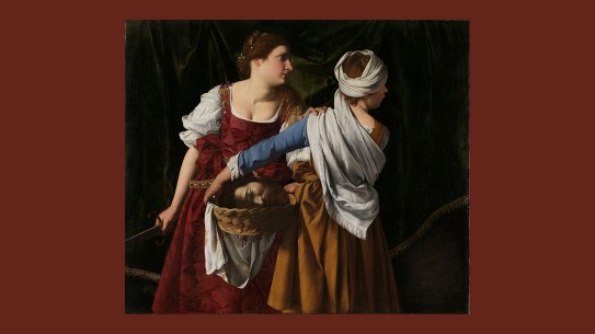«Judit og tjenestekvinnen med Holofernes' hode» av Orazio Gentileschi og Artemisia Gentileschi (assistent), ca. 1608–1612