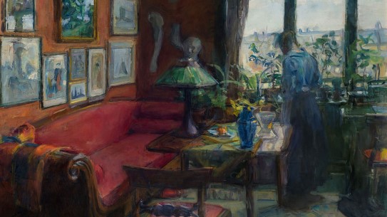 Harriet Backer, «Skisse til Fra mitt atelier», 1918. Detalj.
