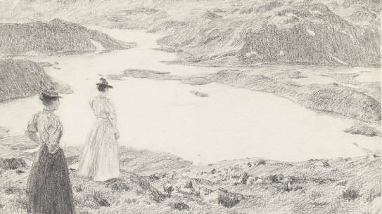 Erik Werenskiold, «På fjellet», antagelig 1893 (utsnitt)