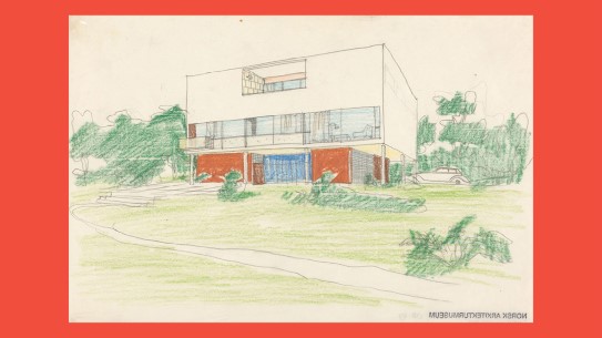 Ove Bang (arkitekt), Villa Ditlev-Simonsen, 1936. Tegning av hus fra 1930-tallet