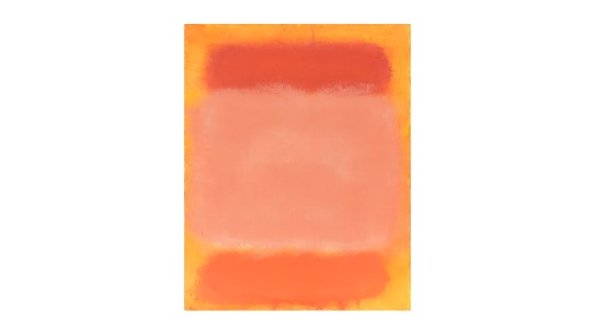Mark Rothko, Uten tittel, 1958, privat samling Et maleri av Rothko i oransje toner