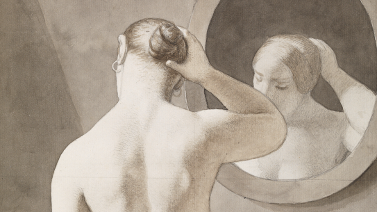 Christoffer Wilhelm Eckersberg, «Ung kvinne foran et speil», 1841.