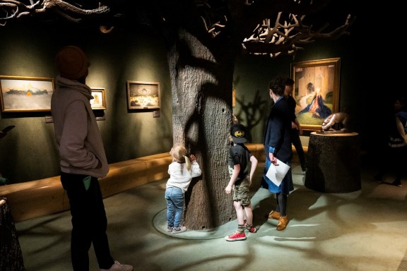 Take the kids to the Fairy Tale Room, room 64, where goblins and trolls are hiding.