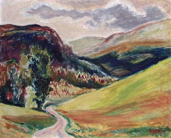 Hugo Lous Mohr, «Fra Rauland», 1941 Fjell i høstfarger