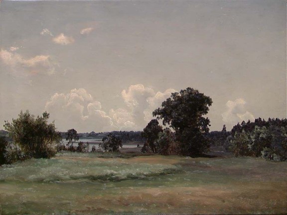 Bernt Lund, «Utsikt over Borrevannet», 1852