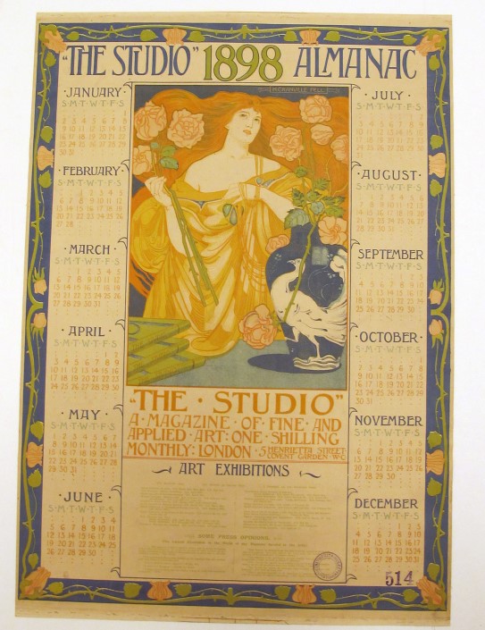 A calendar from The Studio from the museum's collections. Calendar