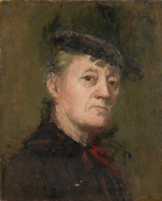 Kitty Kielland, "Selfportrait", 1887 Selfportrait painting of a lady