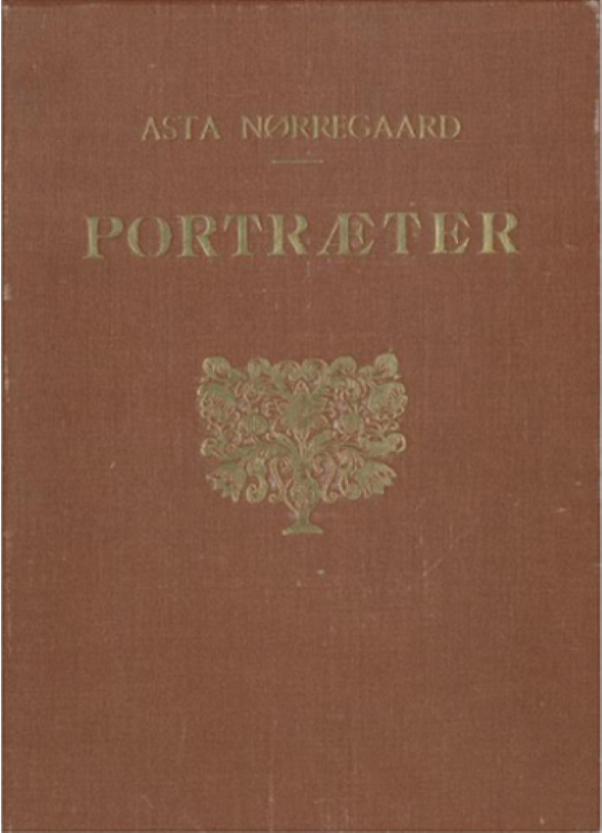 Asta Nørregaard, «Portræter i oliefarve, pastel og kul» (Kristiania, 1914). Nasjonalbiblioteket. Utklipp fra nb.no