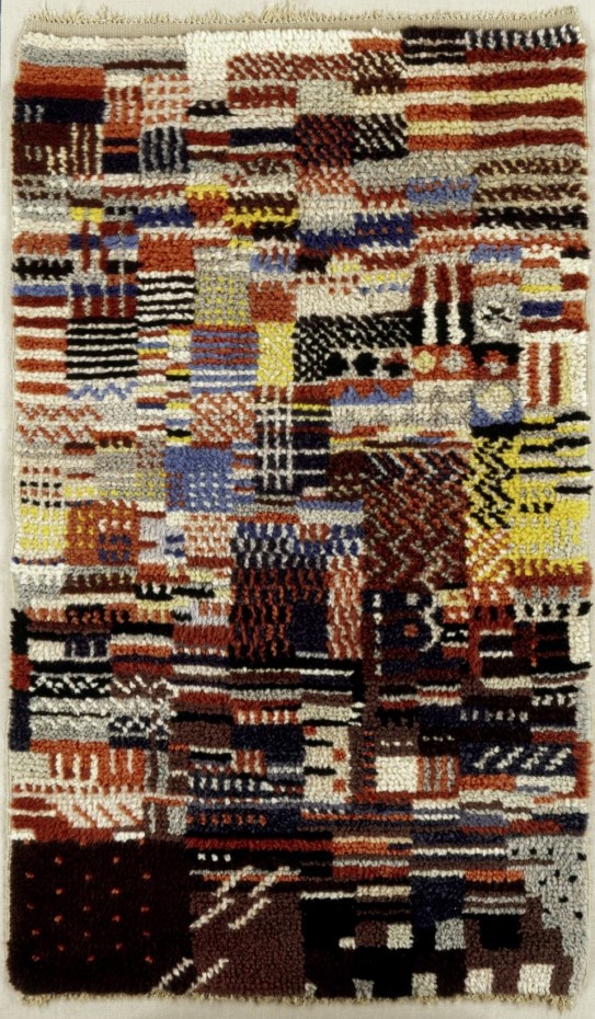 Otti Berger, rya-rug, Bauhaus, 1928–1929. carpet with stripes
