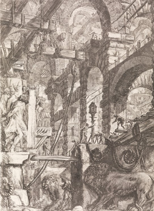 Giovanni Battista Piranesi, «Imaginære fengsler V», antagelig 1745 (plate) / 1760–1775 (trykk)