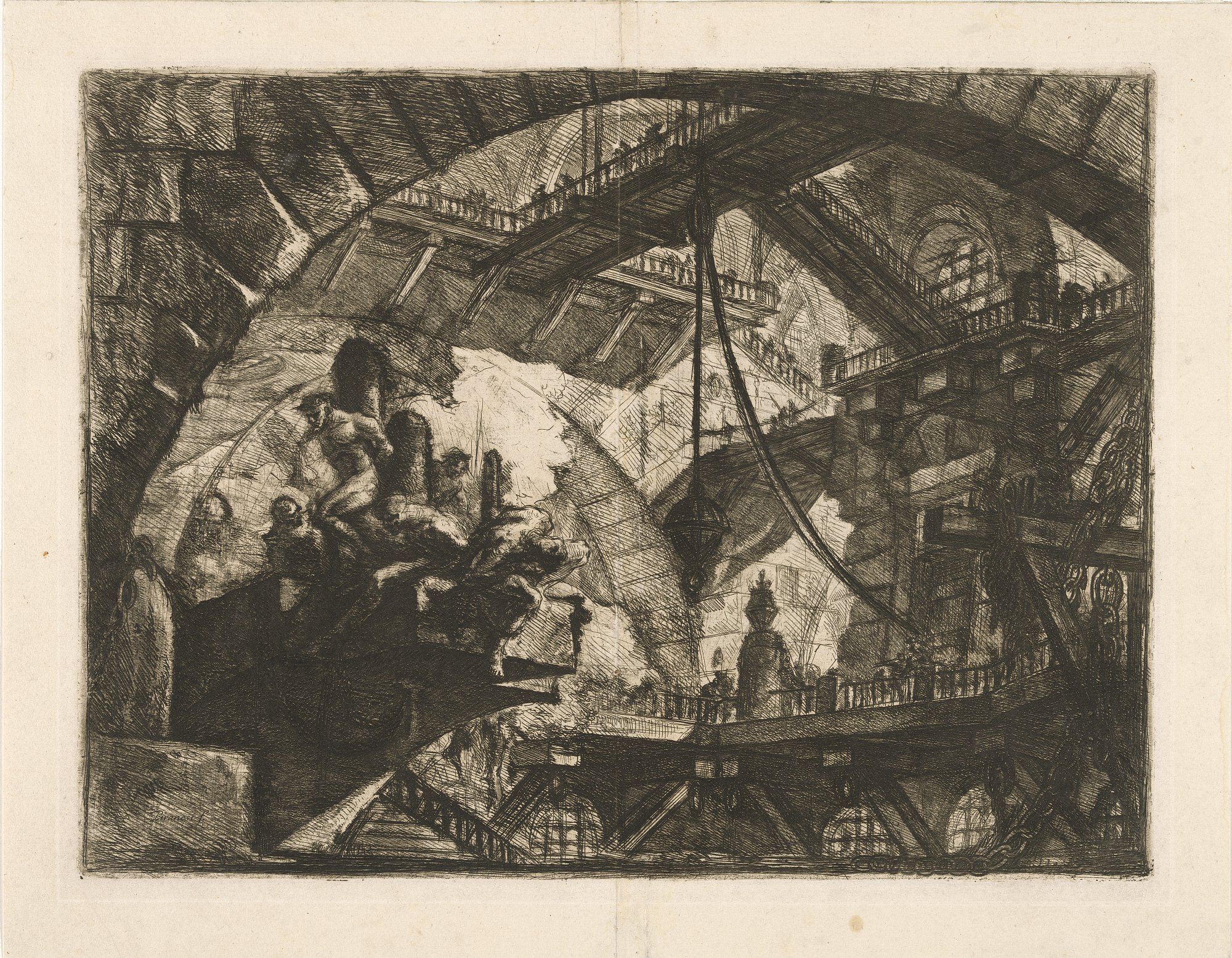 Giovanni Battista Piranesi, «Imaginære fengsler X», 1745 (plate) / 1760–1775 (trykk).