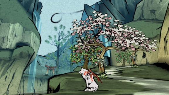 Kunstnernavn som Hokusai har blitt nevnt i omtalen av spillet «Okami». Skjermbilde: Capcom