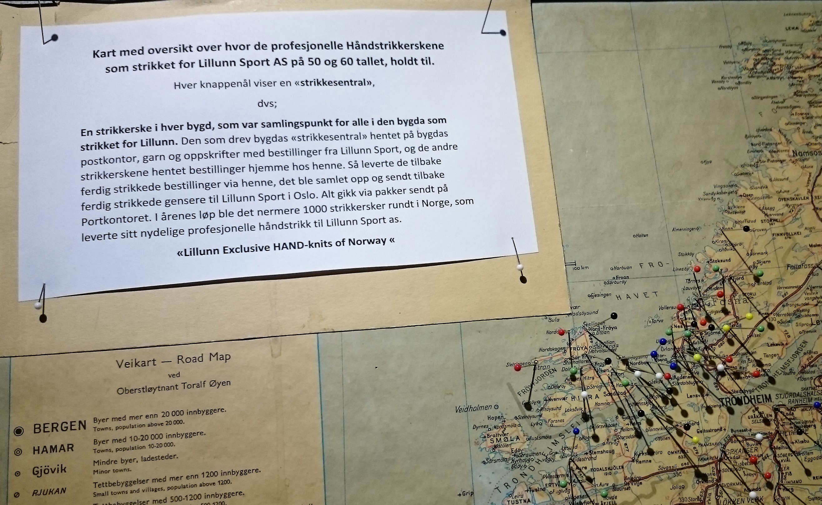 norgeskart med knappenåler