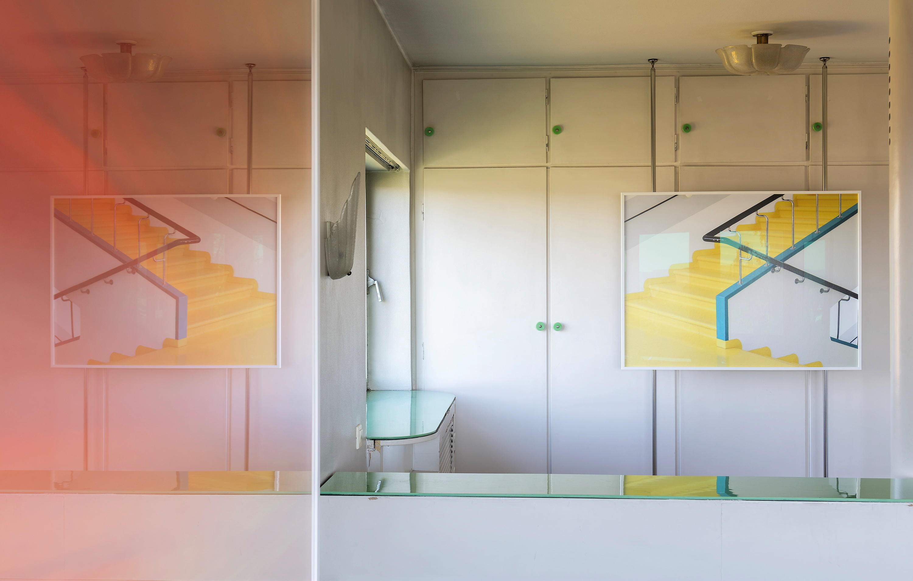 Installasjonsfoto frå «Espen Gleditsch. Sanatorium Stenersen». Espen Gleditsch, «Trapp (Paimio Sanatorium)», 2025.