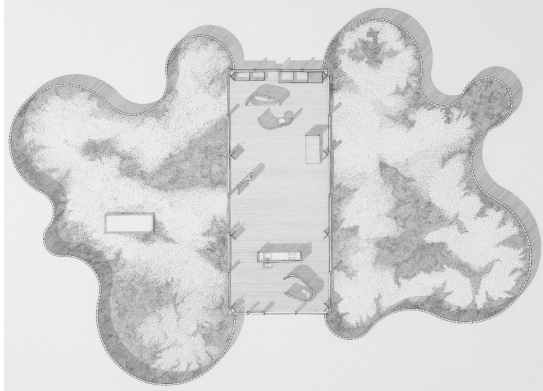 Beate Hølmebakk, «Hus for en enke. Plan», 2000 plantegning