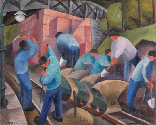 Borghild Røed Lærum, "Banearbeidere på Høvik», 1916