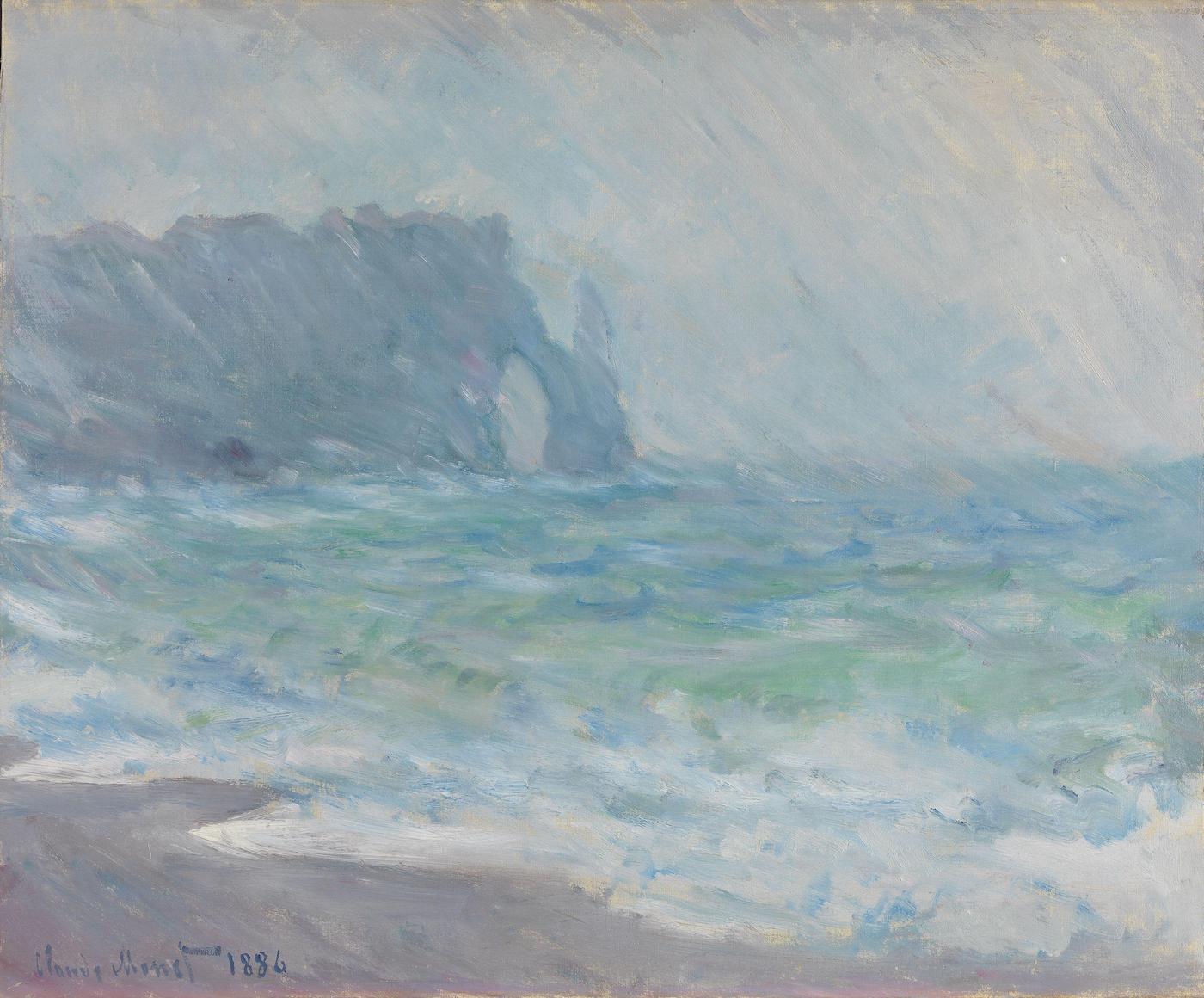 Claude Monet, «Regnvær, Étretat», 1886