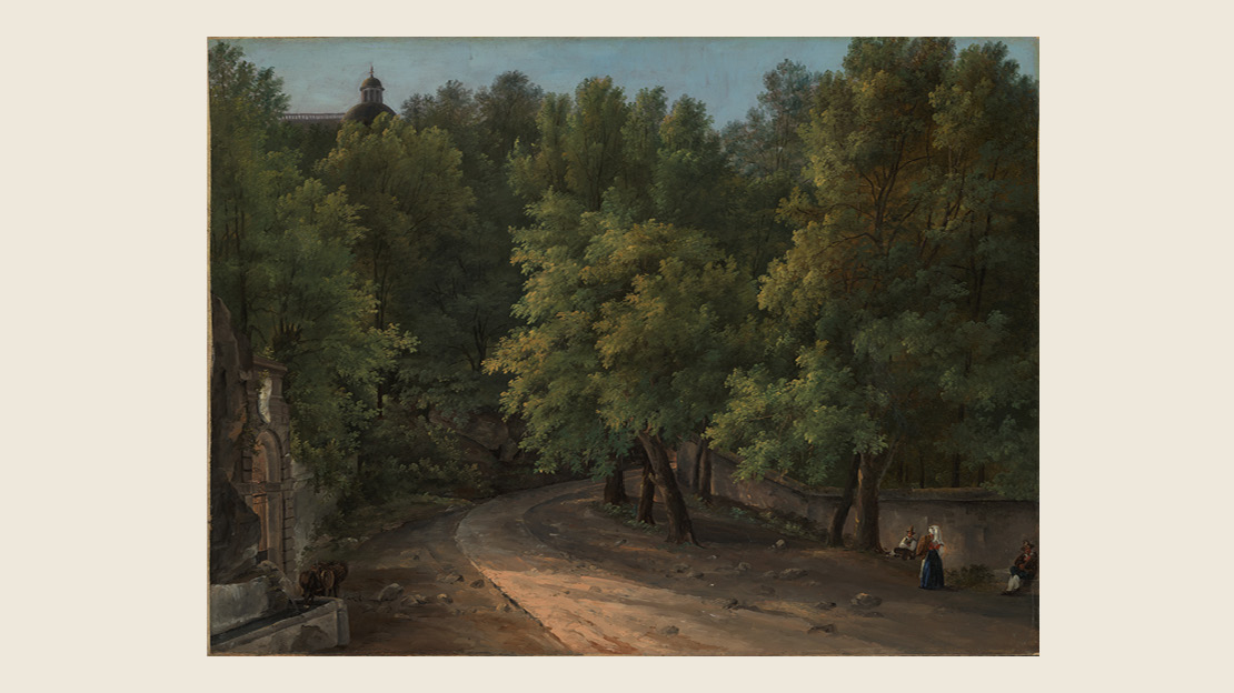 Evelina Stading, «Parken ved Palazzo Chigi, Ariccia», mellom 1827 og 1829