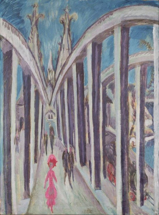 Ernst Ludwig Kirchner, «Bro over Rhinen i Köln», 1914