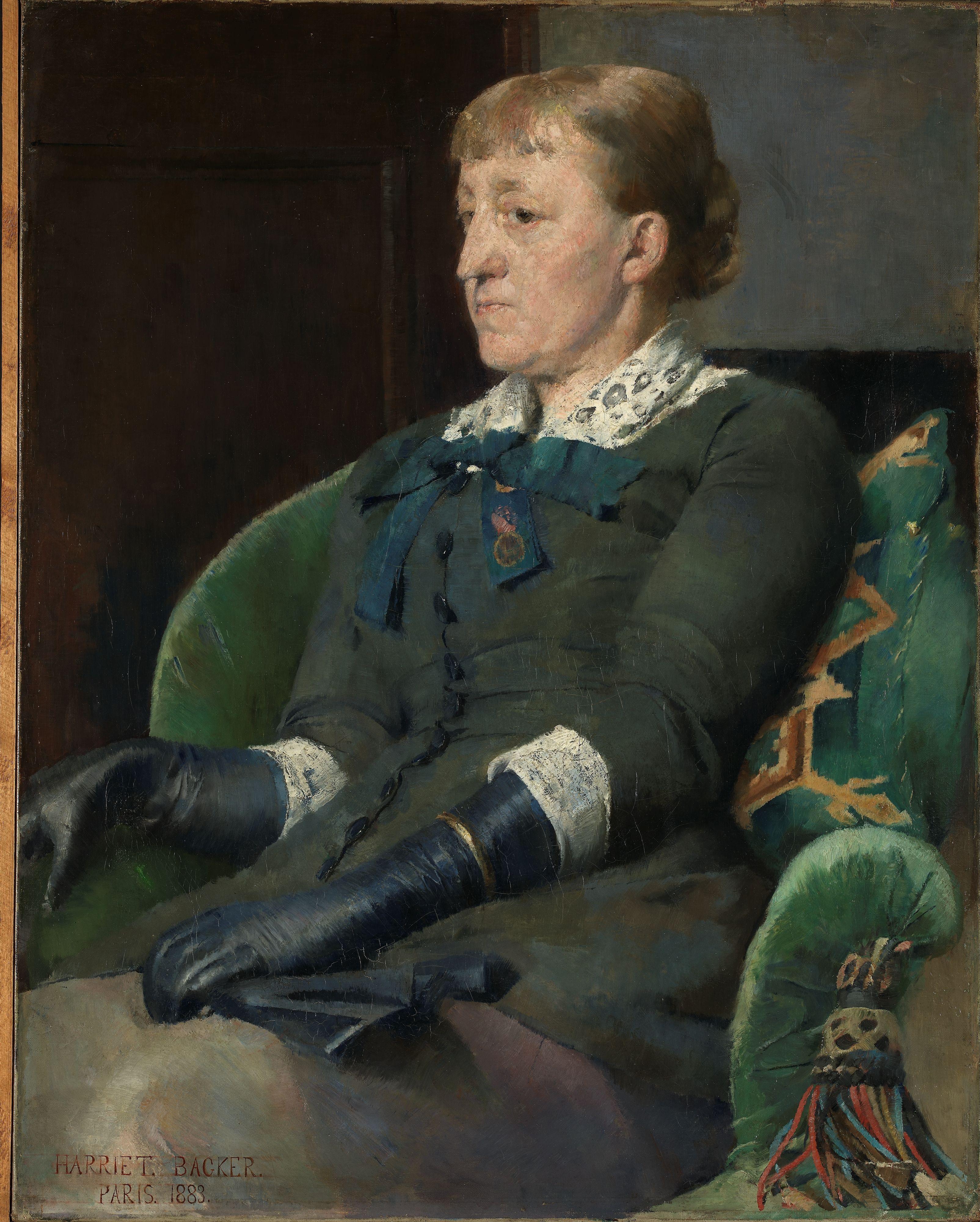 Harriet Backer, "The Artist Kitty Kielland", 1883