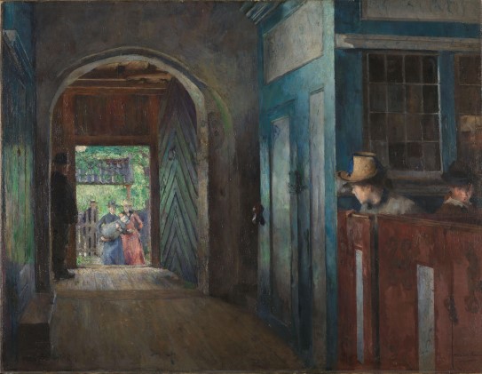 Harriet Backer, "Christening in Tanum Church", 1892