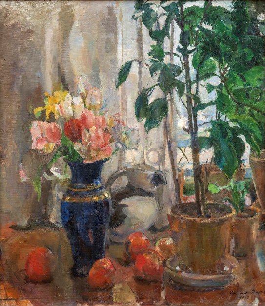Harrriet Backer, "Arrangement with Razorbill Pitcher", 1912