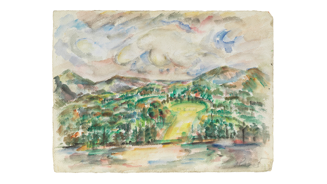 Mark Rothko, Untitled (mountains and river), 1933, collection of Kate Rothko Prizel and Ilya Prizel