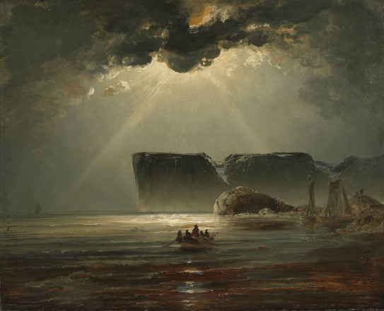 Peder Balke, «Fra Nordkapp», antakelig 1840. Fjellandskap og hav