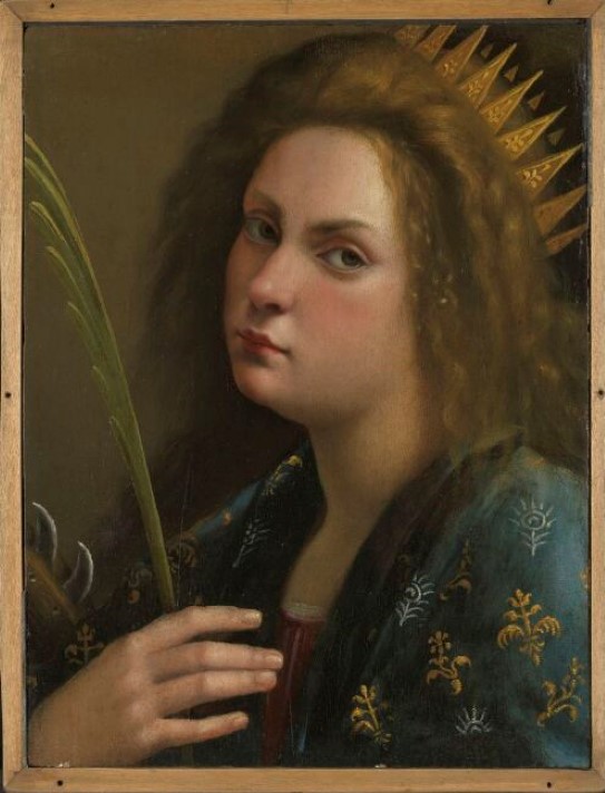 Artemisia Gentileschi probably used herself as a model for "Saint Catherine of Alexandria". Portrait of a lady