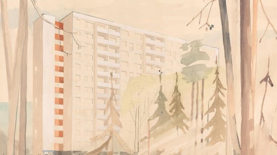 Jens Selmer og Preben Krag, «Bølerskogen borettslag», ca. 1954.