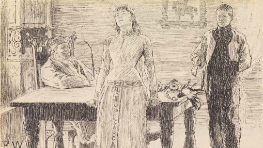 Erik Werenskiold, "Prinsessen som ingen kunne målbinde" (detail), 1884