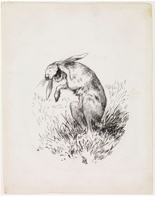 Theodor Kittelsen, Haren lo så kjeften sprakk, 1884 – Foto: Morten Thorkildsen / Nasjonalmuseet