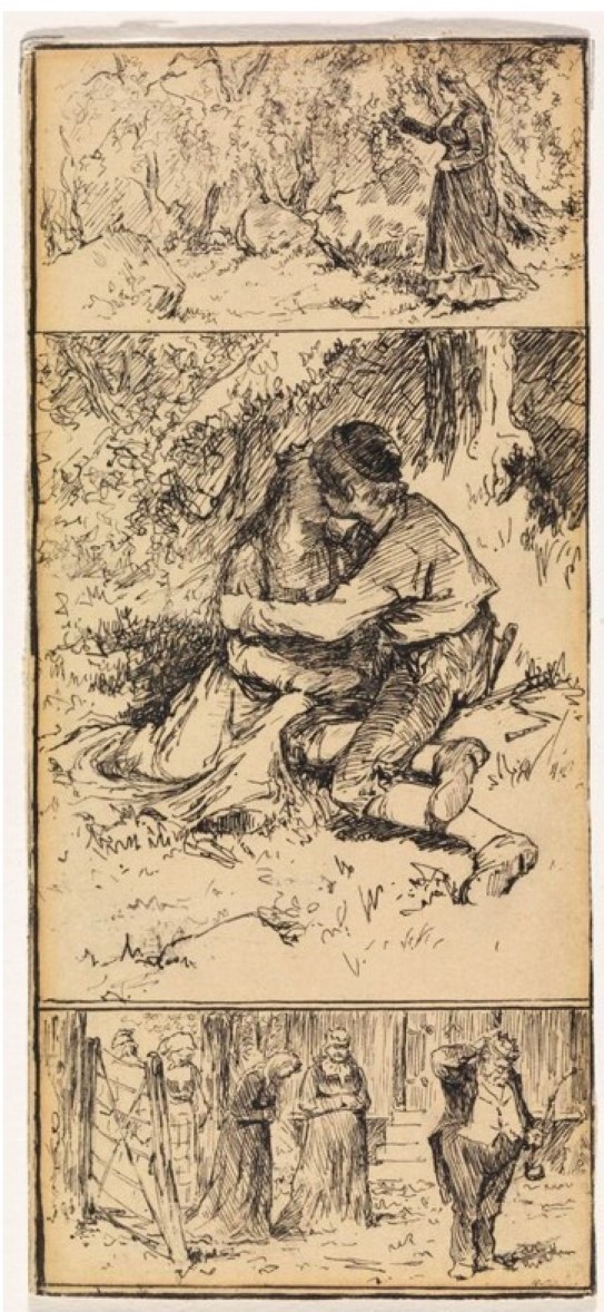 Erik Werenskiold, Siden det var i skogen, så ingen så eller hørte, så fikk det skure, 1878